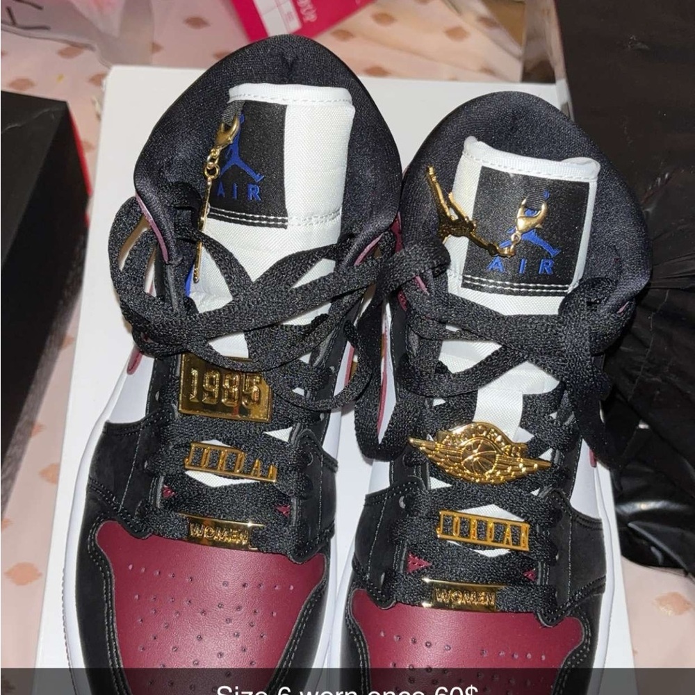 Air Jordan Black and Red Sneakers